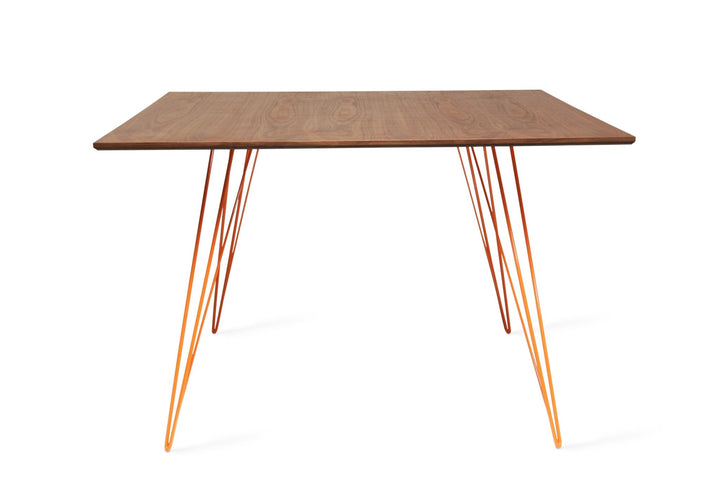 Williams Dining Table - Large Square - Tronk - Tables + Desks - Walnut - Orange - HORNE