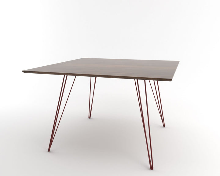 Williams Dining Table - Large Square - Tronk - Tables + Desks - Walnut - Blood Red - HORNE