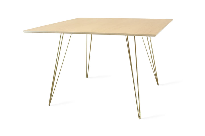 Williams Dining Table - Large Square - Tronk - Tables + Desks - Maple - Brassy Gold - HORNE