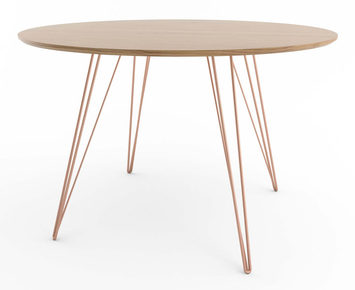 Williams Dining Table - Small Circle - Tronk - Tables + Desks - White Oak - Rose Copper - HORNE