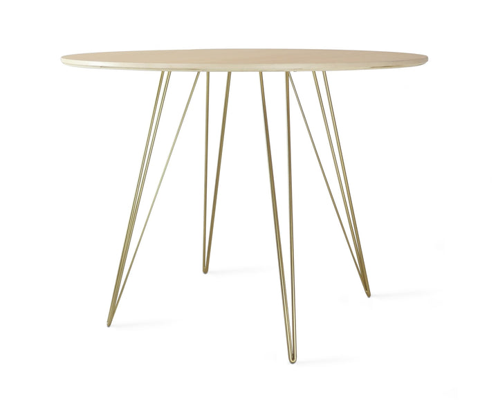 Williams Dining Table - Small Circle - Tronk - Tables + Desks - Maple - Brassy Gold - HORNE