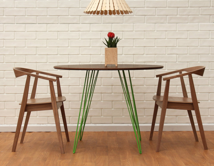 Williams Dining Table - Small Circle - Tronk - Tables + Desks - Walnut - Yellow - HORNE