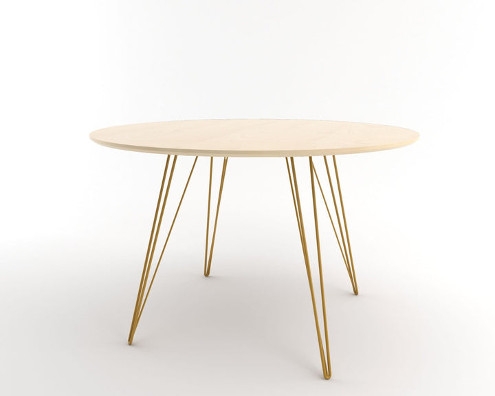 Williams Dining Table - Small Circle - Tronk - Tables + Desks - Maple - Mustard - HORNE