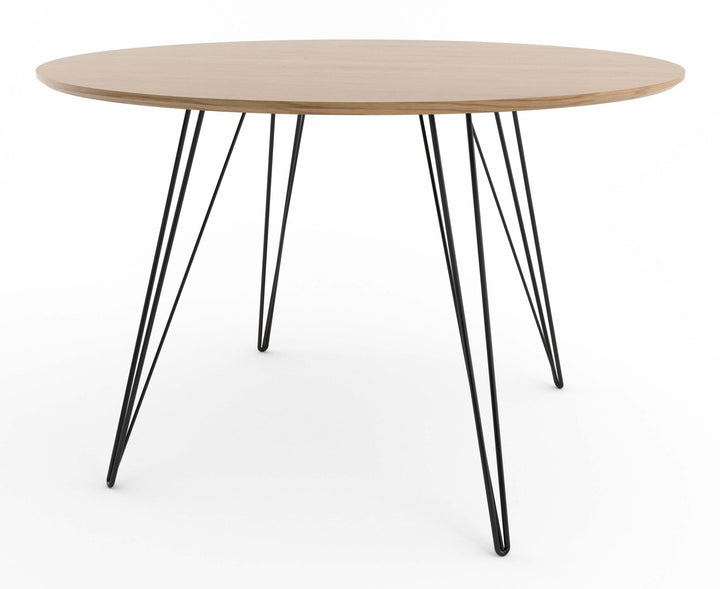 Williams Dining Table - Small Circle - Tronk - Tables + Desks - White Oak - Black - HORNE