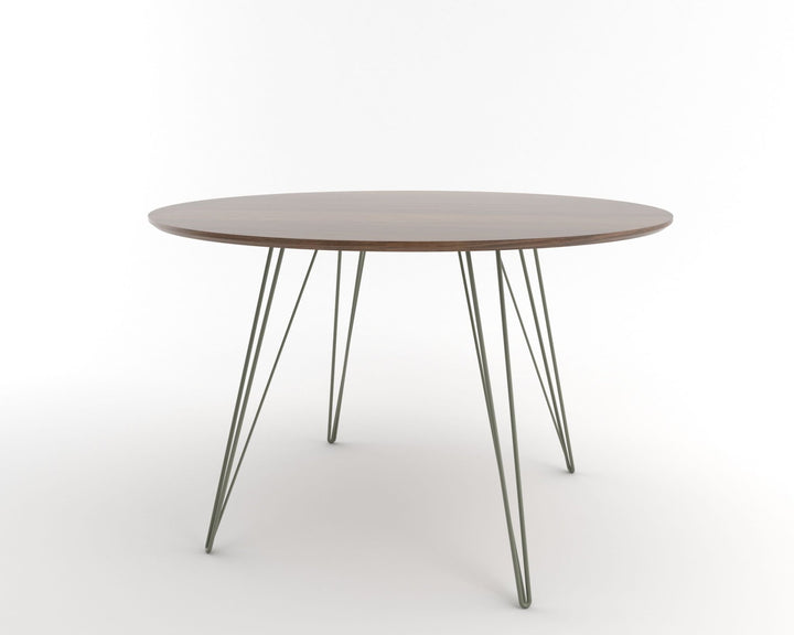 Williams Dining Table - Small Circle - Tronk - Tables + Desks - Walnut - Prairie Green - HORNE