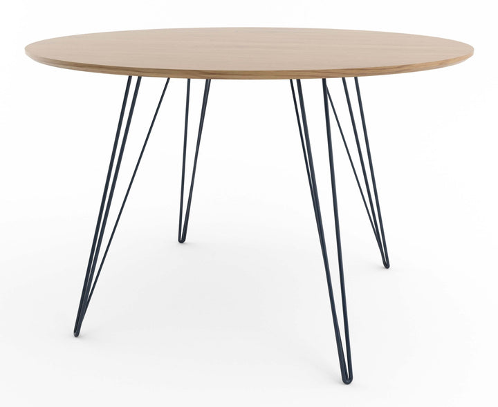 Williams Dining Table - Small Circle - Tronk - Tables + Desks - White Oak - Navy - HORNE
