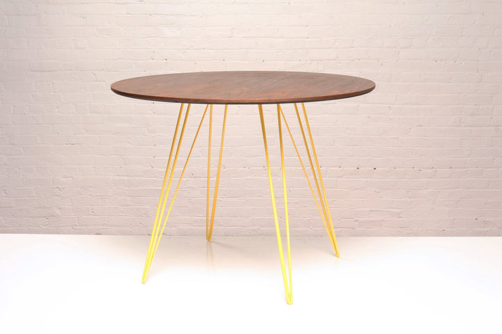 Williams Dining Table - Small Circle - Tronk - Tables + Desks - Walnut - Yellow - HORNE