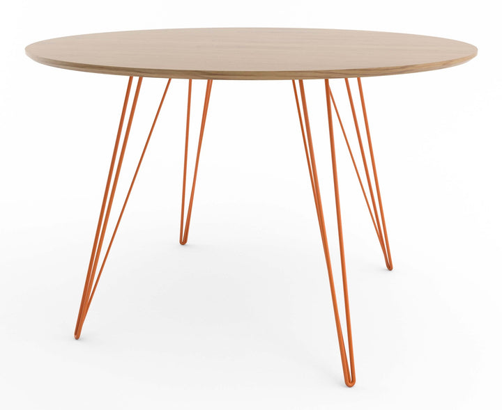 Williams Dining Table - Small Circle - Tronk - Tables + Desks - White Oak - Orange - HORNE