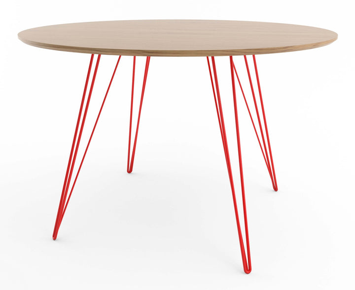 Williams Dining Table - Small Circle - Tronk - Tables + Desks - White Oak - Red - HORNE