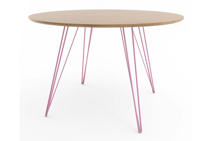 Williams Dining Table - Small Circle - Tronk - Tables + Desks - White Oak - Pink - HORNE