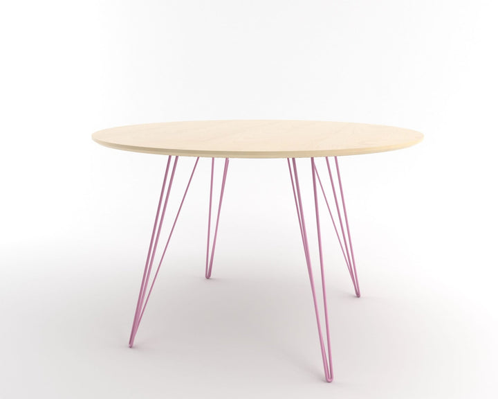 Williams Dining Table - Small Circle - Tronk - Tables + Desks - Maple - Pink - HORNE