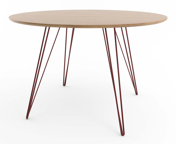 Williams Dining Table - Small Oval - Tronk - Tables + Desks - White Oak - Blood Red - HORNE
