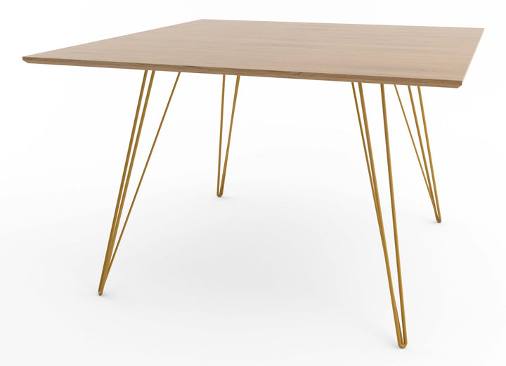 Williams Dining Table - Small Square - Tronk - Tables + Desks - White Oak - Mustard - HORNE