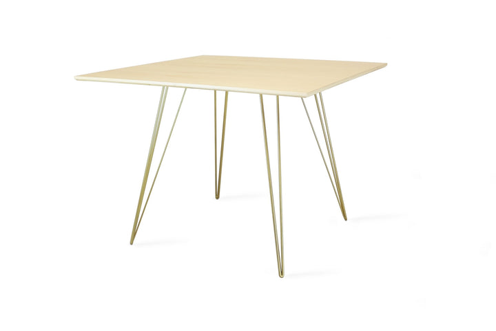 Williams Dining Table - Small Square - Tronk - Tables + Desks - Maple - Brassy Gold - HORNE