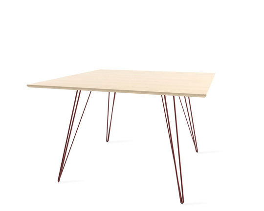 Williams Dining Table - Small Square - Tronk - Tables + Desks - Maple - Blood Red - HORNE