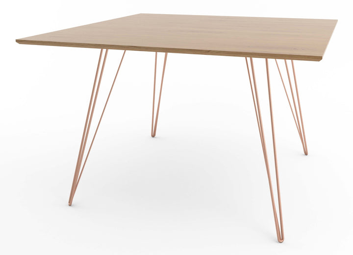 Williams Dining Table - Small Square - Tronk - Tables + Desks - White Oak - Rose Copper - HORNE