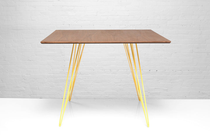 Williams Dining Table - Small Square - Tronk - Tables + Desks - Walnut - Yellow - HORNE