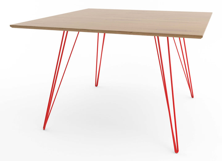 Williams Dining Table - Small Square - Tronk - Tables + Desks - White Oak - Red - HORNE