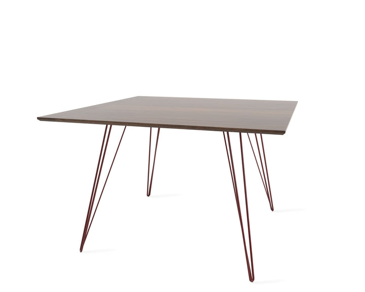 Williams Dining Table - Small Square - Tronk - Tables + Desks - Walnut - Blood Red - HORNE