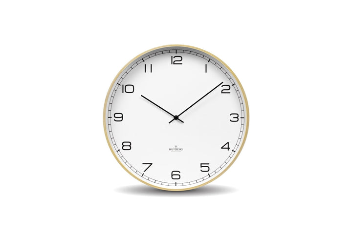 Wood35 Wall Clock - Pine Wood - Huygens - Clocks - White Arabic - HORNE