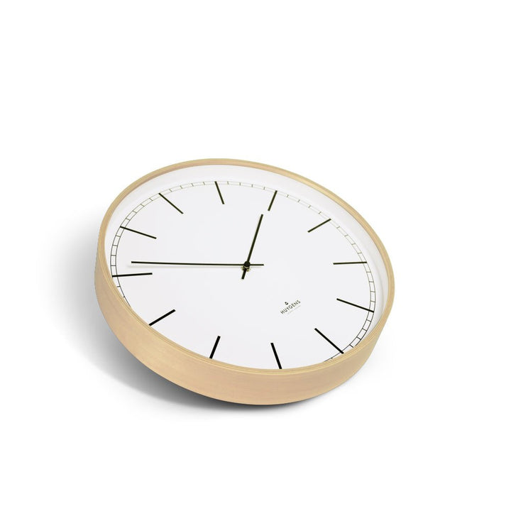 Wood35 Wall Clock - Pine Wood - Huygens - Clocks - White Arabic - HORNE