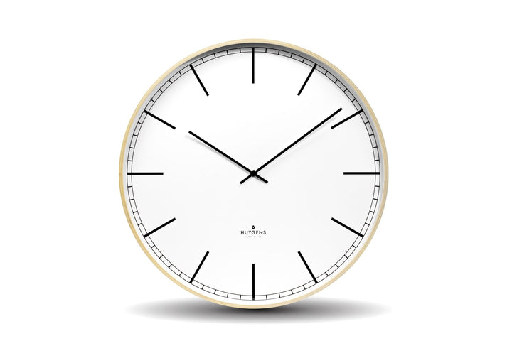 Wood45 Wall Clock - Pine Wood - Huygens - Clocks - White Index - HORNE