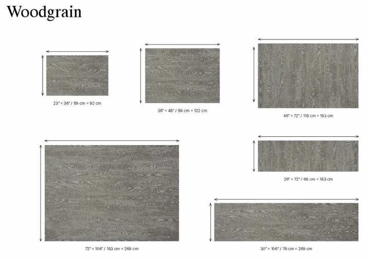 Woodgrain Floor Mat - Chilewich - Rugs - Small - Slate - HORNE