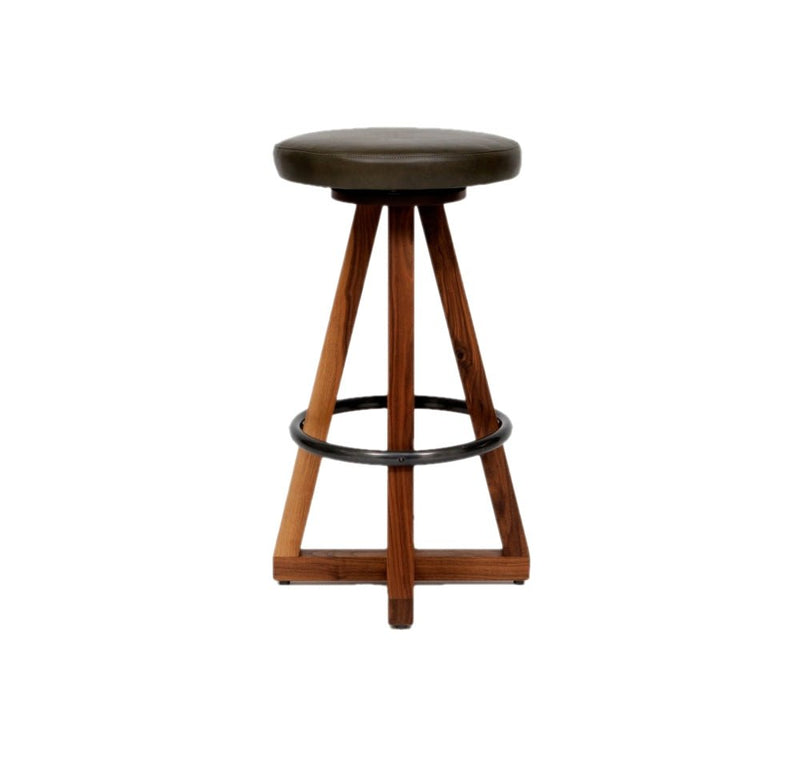 X3 Stool - Artless - Stools + Benches + Ottomans - Walnut - Blackbean - Blackened Steel - HORNE