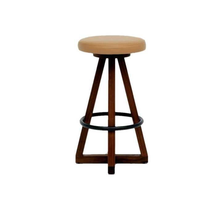 X3 Stool - Artless - Stools + Benches + Ottomans - Walnut - Blackbean - Blackened Steel - HORNE