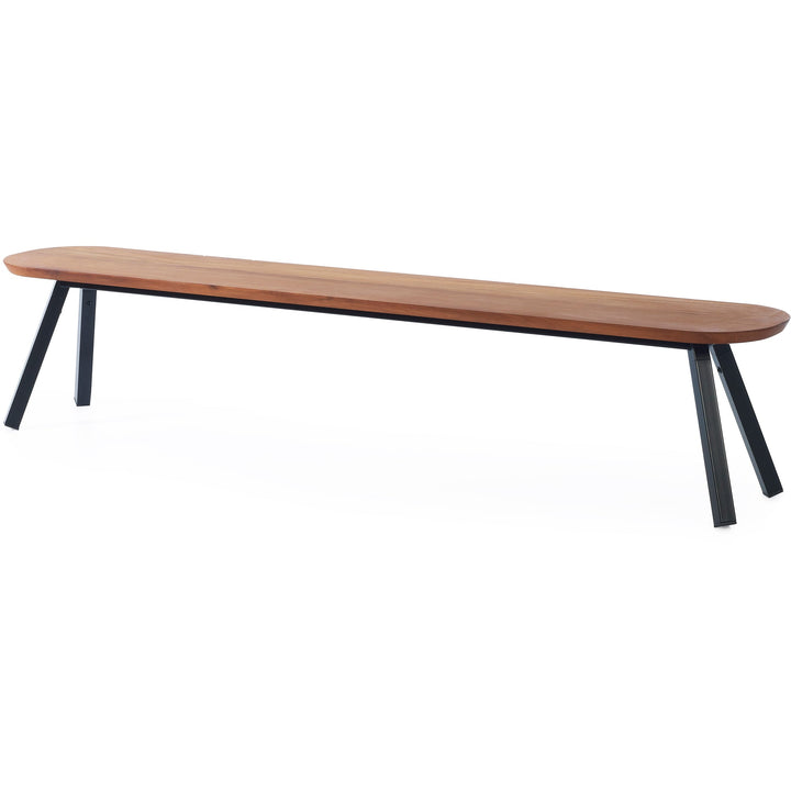 You And Me Bench - Indoor/Outdoor - RS Barcelona - Stools + Benches + Ottomans - 220 Bench - Black - HORNE