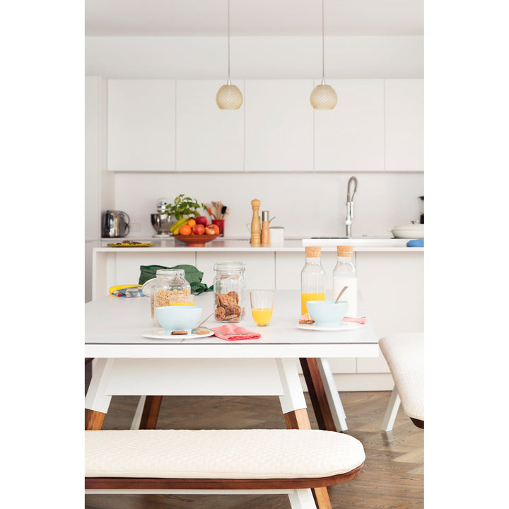 You And Me Bench - Indoor/Outdoor - RS Barcelona - Stools + Benches + Ottomans - 220 Bench - White - HORNE