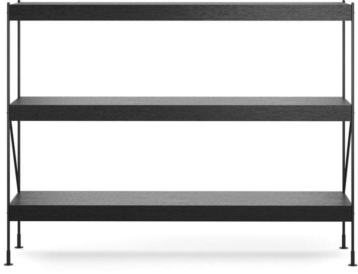 Zet Storage System, 60in. - Audo Copenhagen - Shelving - 1x3 - Black Steel - Black Oak - HORNE