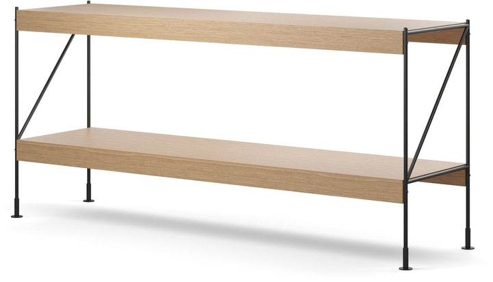 Zet Storage System, 60in. - Audo Copenhagen - Shelving - 1x2 - Black Steel - Natural Oak - HORNE