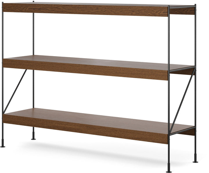 Zet Storage System, 60in. - Audo Copenhagen - Shelving - 1x3 - Black Steel - Dark Stained Oak - HORNE
