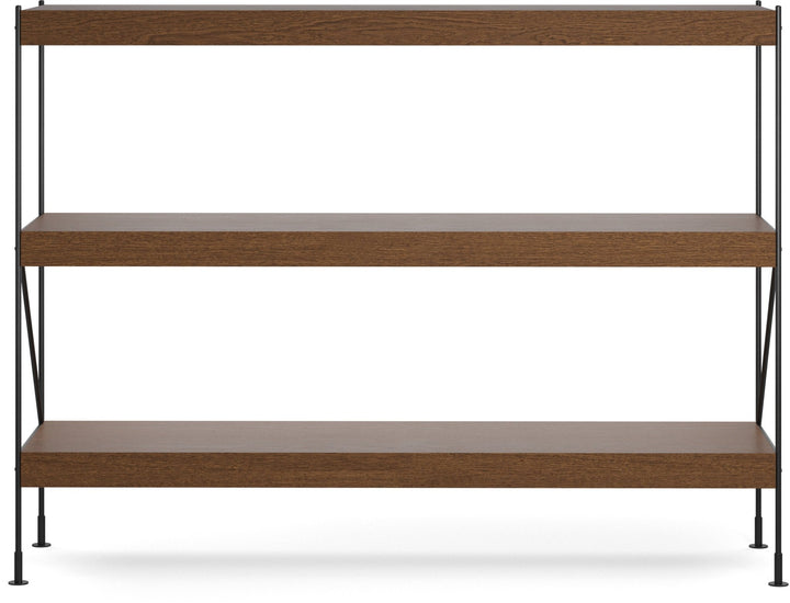 Zet Storage System, 60in. - Audo Copenhagen - Shelving - 1x3 - Black Steel - Dark Stained Oak - HORNE