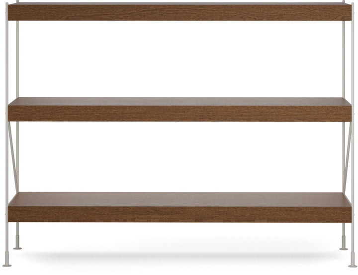 Zet Storage System, 60in. - Audo Copenhagen - Shelving - 1x3 - Black Steel - Dark Stained Oak - HORNE