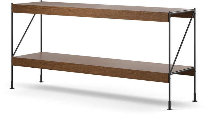 Zet Storage System, 60in. - Audo Copenhagen - Shelving - 1x2 - Black Steel - Dark Stained Oak - HORNE