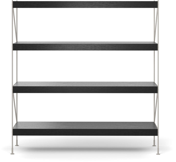 Zet Storage System, 60in. - Audo Copenhagen - Shelving - 1x4 - Black Steel - Black Oak - HORNE