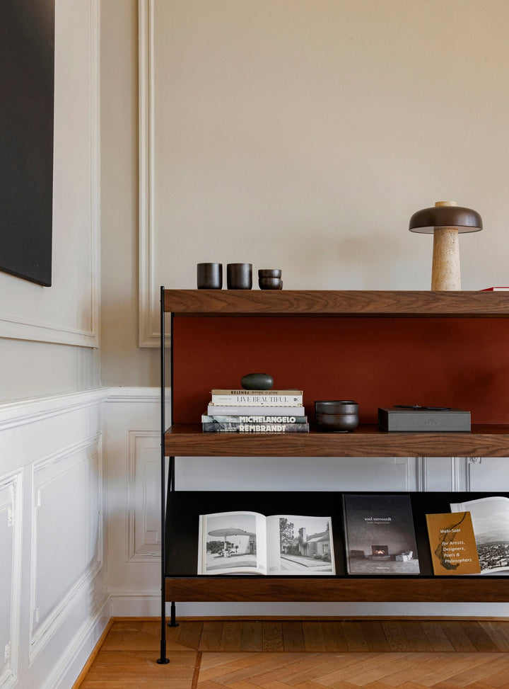 Zet Storage System, 60in. - Audo Copenhagen - Shelving - 1x4 - Black Steel - Natural Oak - HORNE