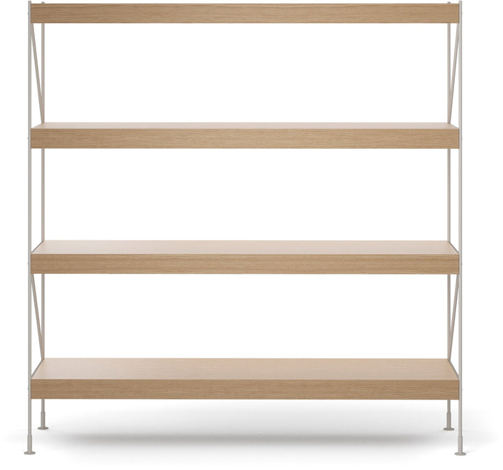 Zet Storage System, 60in. - Audo Copenhagen - Shelving - 1x4 - Black Steel - Natural Oak - HORNE