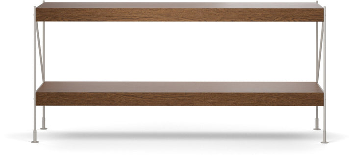 Zet Storage System, 60in. - Audo Copenhagen - Shelving - 1x2 - Black Steel - Dark Stained Oak - HORNE