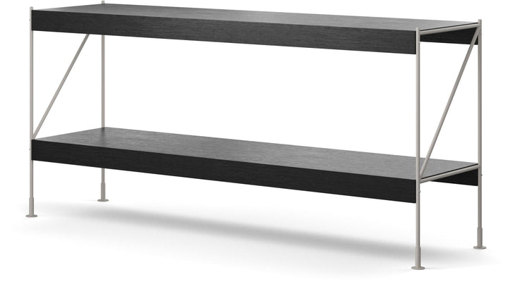 Zet Storage System, 60in. - Audo Copenhagen - Shelving - 1x2 - Black Steel - Black Oak - HORNE