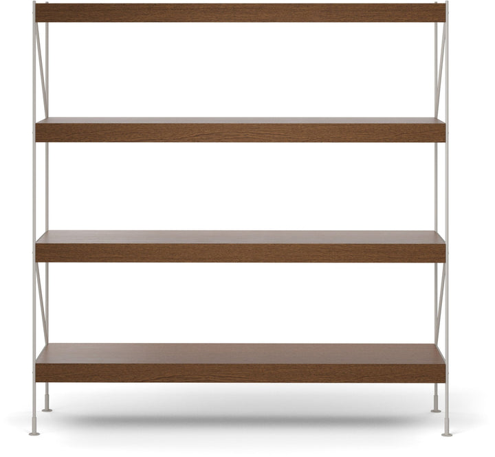 Zet Storage System, 60in. - Audo Copenhagen - Shelving - 1x4 - Black Steel - Dark Stained Oak - HORNE