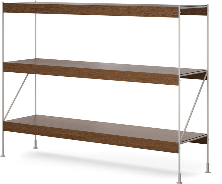 Zet Storage System, 60in. - Audo Copenhagen - Shelving - 1x3 - Black Steel - Dark Stained Oak - HORNE