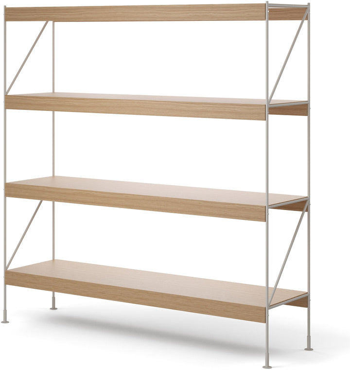 Zet Storage System, 60in. - Audo Copenhagen - Shelving - 1x4 - Black Steel - Natural Oak - HORNE