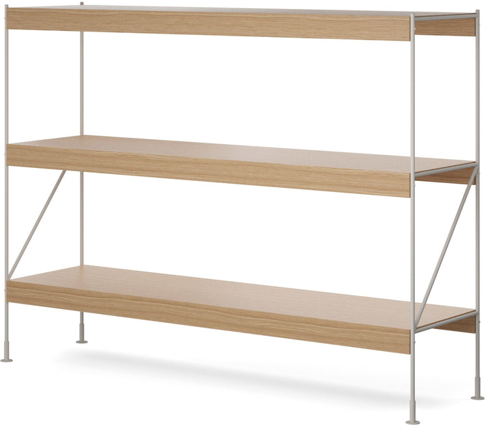 Zet Storage System, 60in. - Audo Copenhagen - Shelving - 1x3 - Black Steel - Natural Oak - HORNE
