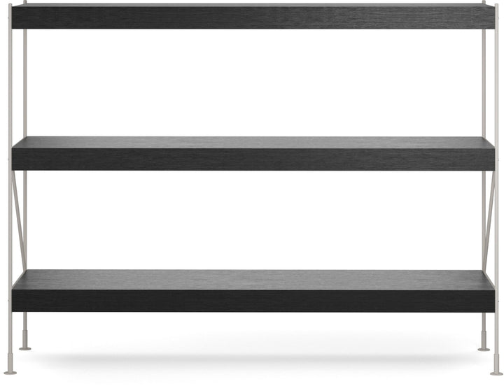 Zet Storage System, 60in. - Audo Copenhagen - Shelving - 1x3 - Black Steel - Black Oak - HORNE